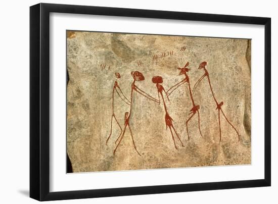 Cave Painting: Kolo Figures Depicting An Abduction-Sinclair Stammers-Framed Photographic Print