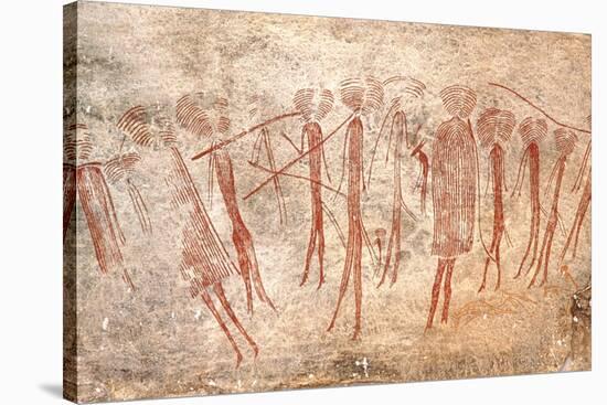 Cave Painting: Kondusi Stick Dance, Tanzania-Sinclair Stammers-Stretched Canvas