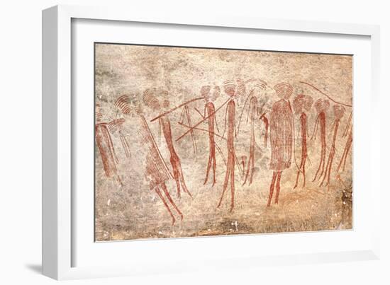 Cave Painting: Kondusi Stick Dance, Tanzania-Sinclair Stammers-Framed Photographic Print