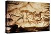 Cave Painting of Horses and Deer, circa 15000 BC-null-Stretched Canvas