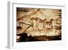 Cave Painting of Horses and Deer, circa 15000 BC-null-Framed Giclee Print