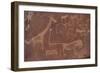 Cave Paintings by Bushmen, Damaraland, Namibia-null-Framed Premium Photographic Print