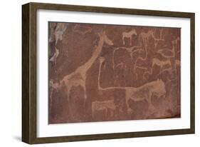 Cave Paintings by Bushmen, Damaraland, Namibia-null-Framed Photographic Print