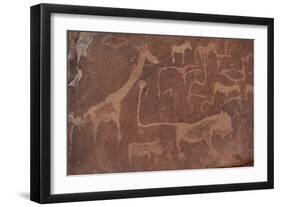 Cave Paintings by Bushmen, Damaraland, Namibia-null-Framed Photographic Print