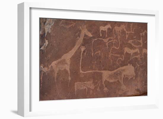 Cave Paintings by Bushmen, Damaraland, Namibia-null-Framed Photographic Print