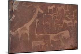 Cave Paintings by Bushmen, Damaraland, Namibia-null-Mounted Photographic Print