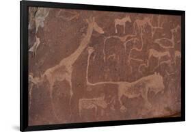 Cave Paintings by Bushmen, Damaraland, Namibia-null-Framed Photographic Print