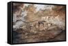 Cave Paintings Depicting Cattle, Prehistoric Caves on Gilf Kebir Plateau-null-Framed Stretched Canvas