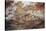 Cave Paintings Depicting Cattle, Prehistoric Caves on Gilf Kebir Plateau-null-Stretched Canvas