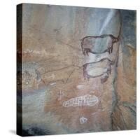 Cave Paintings, Tsodilo Hills, Botswana-null-Stretched Canvas