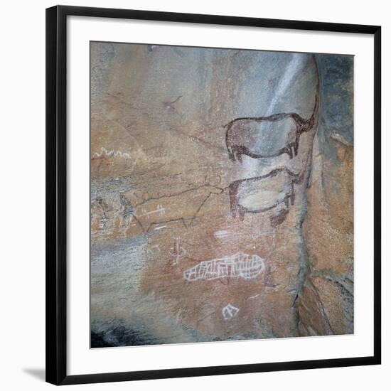 Cave Paintings, Tsodilo Hills, Botswana-null-Framed Giclee Print