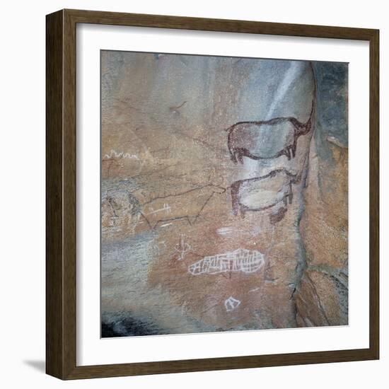 Cave Paintings, Tsodilo Hills, Botswana-null-Framed Giclee Print