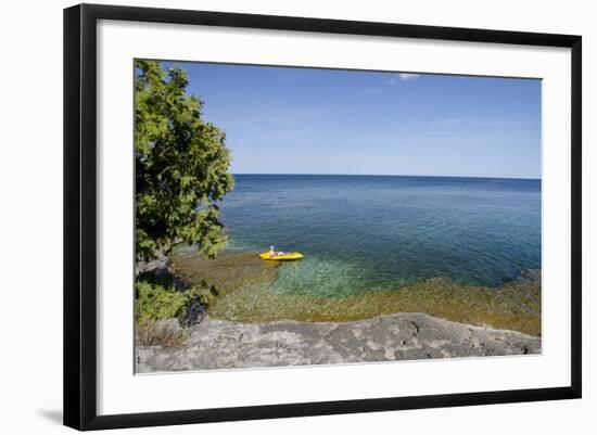 Cave Point County Park, Lake Michigan, Door County, Wisconsin, USA-Cindy Miller Hopkins-Framed Photographic Print