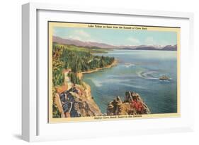 Cave Rock, Lake Tahoe-null-Framed Art Print