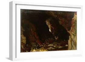 Cave, Tintagel (Oil on Board)-William Blake Richmond-Framed Giclee Print