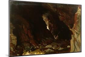 Cave, Tintagel (Oil on Board)-William Blake Richmond-Mounted Giclee Print