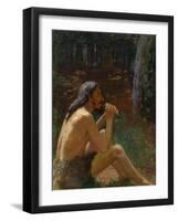 Caveman Playing the Flute-Konstantin Pavlovich Kuznetsov-Framed Giclee Print