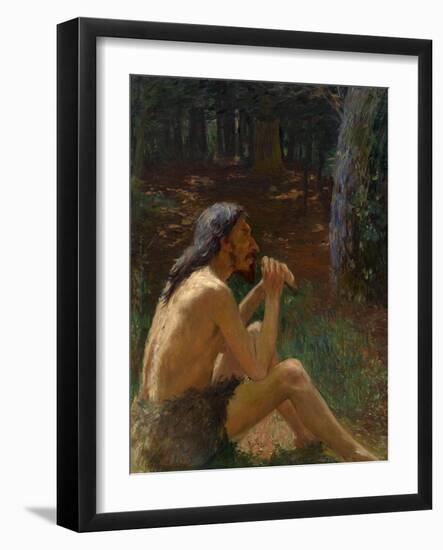 Caveman Playing the Flute-Konstantin Pavlovich Kuznetsov-Framed Giclee Print