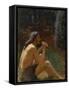 Caveman Playing the Flute-Konstantin Pavlovich Kuznetsov-Framed Stretched Canvas