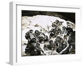 Cavemen of the Cold Spell-Angus Mcbride-Framed Giclee Print