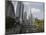 Cavenagh Bridge and the Singapore River Looking Towards the Financial District, Singapore-Amanda Hall-Mounted Photographic Print