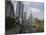 Cavenagh Bridge and the Singapore River Looking Towards the Financial District, Singapore-Amanda Hall-Mounted Photographic Print