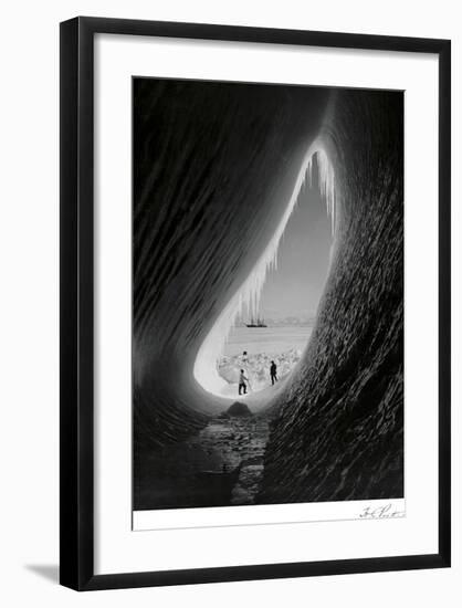 Cavern in an Iceberg, Taylor and Wright-Herbert George Ponting-Framed Art Print