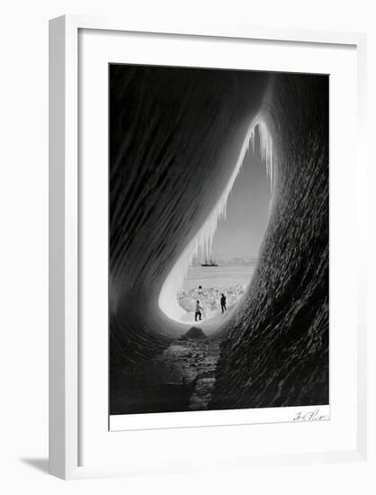 Cavern in an Iceberg, Taylor and Wright-Herbert George Ponting-Framed Art Print