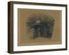 Caverne d'où sort un homme-Odilon Redon-Framed Giclee Print