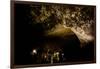 Cavers shining lamps on bats in Pokhara Bat Caves, Pokhara, Nepal, Asia-Laura Grier-Framed Photographic Print