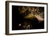 Cavers shining lamps on bats in Pokhara Bat Caves, Pokhara, Nepal, Asia-Laura Grier-Framed Photographic Print