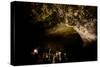 Cavers shining lamps on bats in Pokhara Bat Caves, Pokhara, Nepal, Asia-Laura Grier-Stretched Canvas