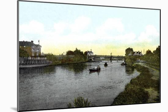 Caversham Bridge, Berkshire, 20th Century-null-Mounted Giclee Print