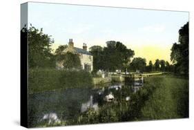 Caversham Lock, Berkshire, 20th Century-null-Stretched Canvas