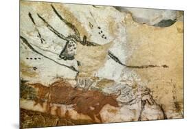 Caves of Lascaux, Fourth Bull, Below: Red Cow with Calf, Great Hall, Right Wall, C. 17,000 BC-null-Mounted Giclee Print