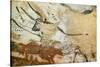 Caves of Lascaux, Fourth Bull, Below: Red Cow with Calf, Great Hall, Right Wall, C. 17,000 BC-null-Stretched Canvas