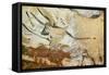 Caves of Lascaux, Fourth Bull, Below: Red Cow with Calf, Great Hall, Right Wall, C. 17,000 BC-null-Framed Stretched Canvas