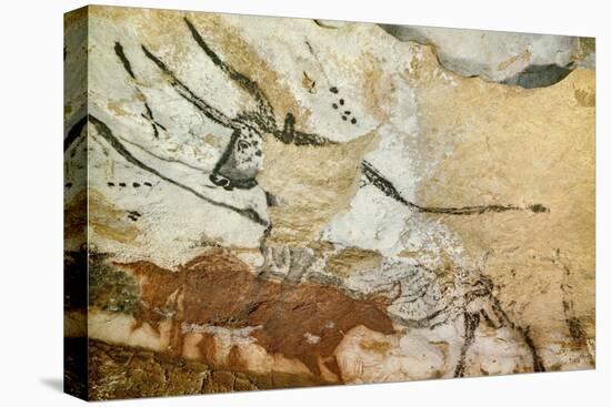 Caves of Lascaux, Fourth Bull, Below: Red Cow with Calf, Great Hall, Right Wall, C. 17,000 BC-null-Stretched Canvas