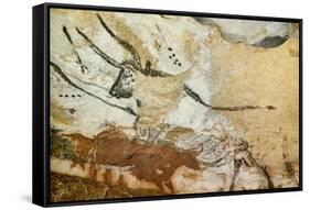 Caves of Lascaux, Fourth Bull, Below: Red Cow with Calf, Great Hall, Right Wall, C. 17,000 BC-null-Framed Stretched Canvas