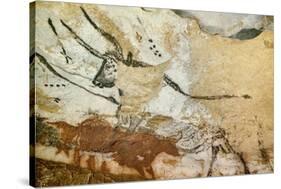 Caves of Lascaux, Fourth Bull, Below: Red Cow with Calf, Great Hall, Right Wall, C. 17,000 BC-null-Stretched Canvas