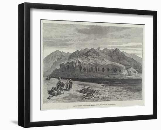 Caves under the Pheel Khana Tope, Valley of Jellalabad-null-Framed Giclee Print