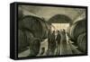 Caves Wine Champagne France 19th Century-null-Framed Stretched Canvas