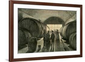 Caves Wine Champagne France 19th Century-null-Framed Giclee Print