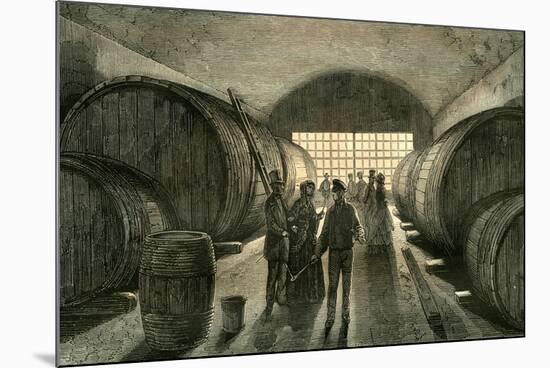 Caves Wine Champagne France 19th Century-null-Mounted Giclee Print