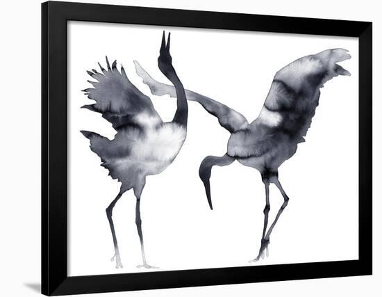 Cavorting Cranes-Kristine Hegre-Framed Giclee Print