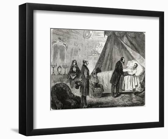 Cavour on Deathbed-null-Framed Art Print