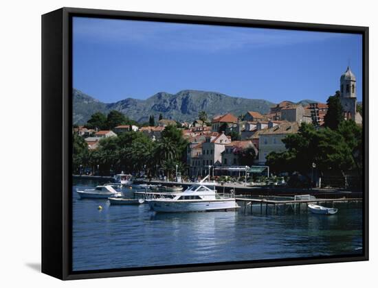 Cavtat Harbour, Dalmatia, Croatia, Europe-Nelly Boyd-Framed Stretched Canvas