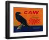 Caw Apple Crate Label - Medford, OR-Lantern Press-Framed Art Print