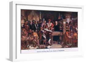 Caxton's Printing Office Almonry Westminster-Daniel Maclise-Framed Giclee Print