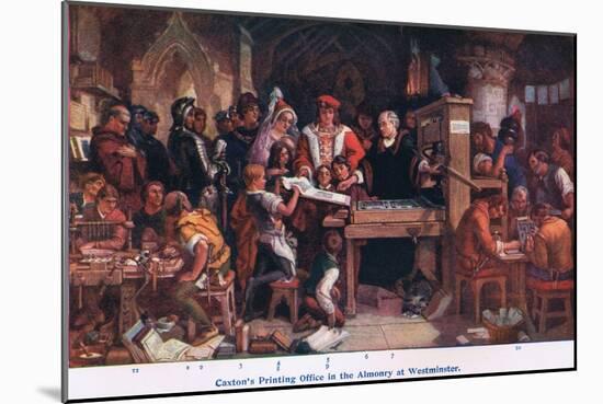 Caxton's Printing Office Almonry Westminster-Daniel Maclise-Mounted Giclee Print